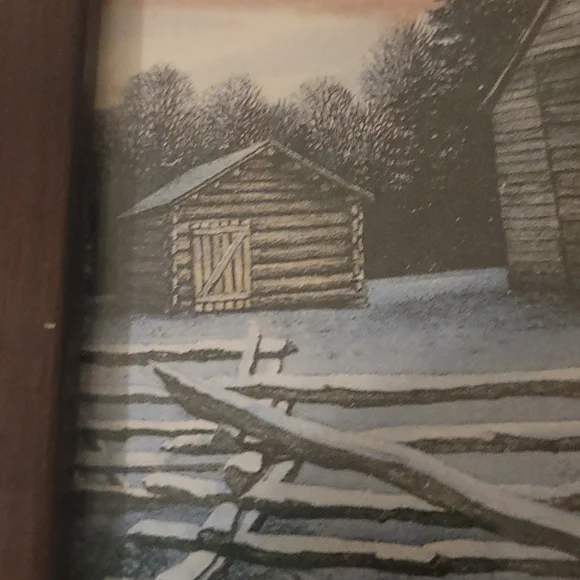 Vintage Winter Cabin Print - Picture 5 of 13